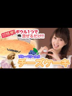[x]ボウル1つで混ぜるだけ！ブルーベリー入りチーズケーキ♪作り方&レシピ公開！【渡辺美奈代