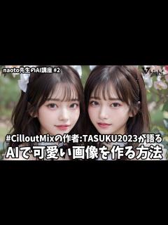 [x]【世界一のAIモデル】#ChilloutMix の作者 TASUKU2023によるAIで可愛い画像を作る方法【naoto先生のAI講座 #2 ...
