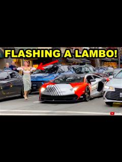 [x]Girl Flashing Her BOOBS In Front of DDE Lamborghini SVJ! - YouTube