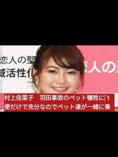 [x]村上佳菜子 羽田事故のペット犠牲に「1便だけで充分なのでペット達が一緒に乗ることが出来る飛行機を」 AB news - YouTube